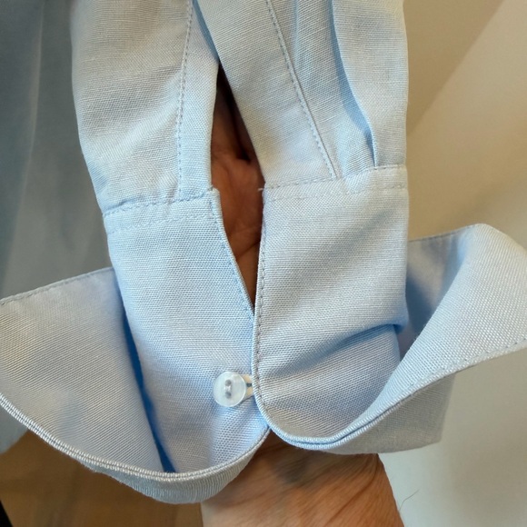 Hannah Light Blue Shirt with Floral Embroidery - Picture 11 of 11